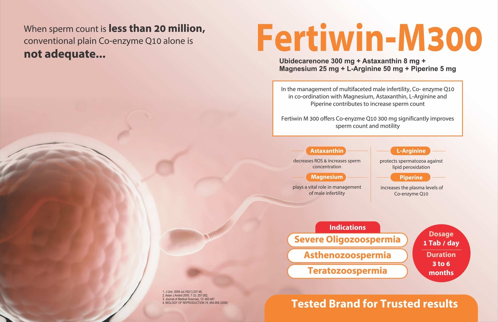 FERTIWIN-M300 - Male Fertility Supplement